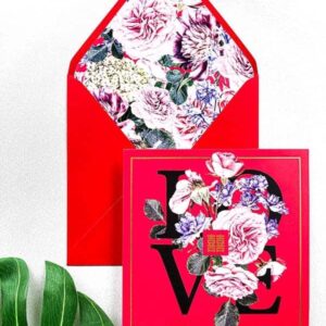 為愛而生喜帖‧明信片喜帖‧婚卡‧信封內襯